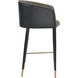 Asher 41.75 inch Sparrow Grey / Napa Black Barstool